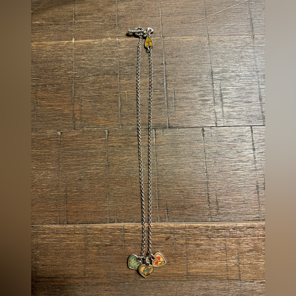 Heart Charm Necklace with Colorful Designs - Picture 3 of 4